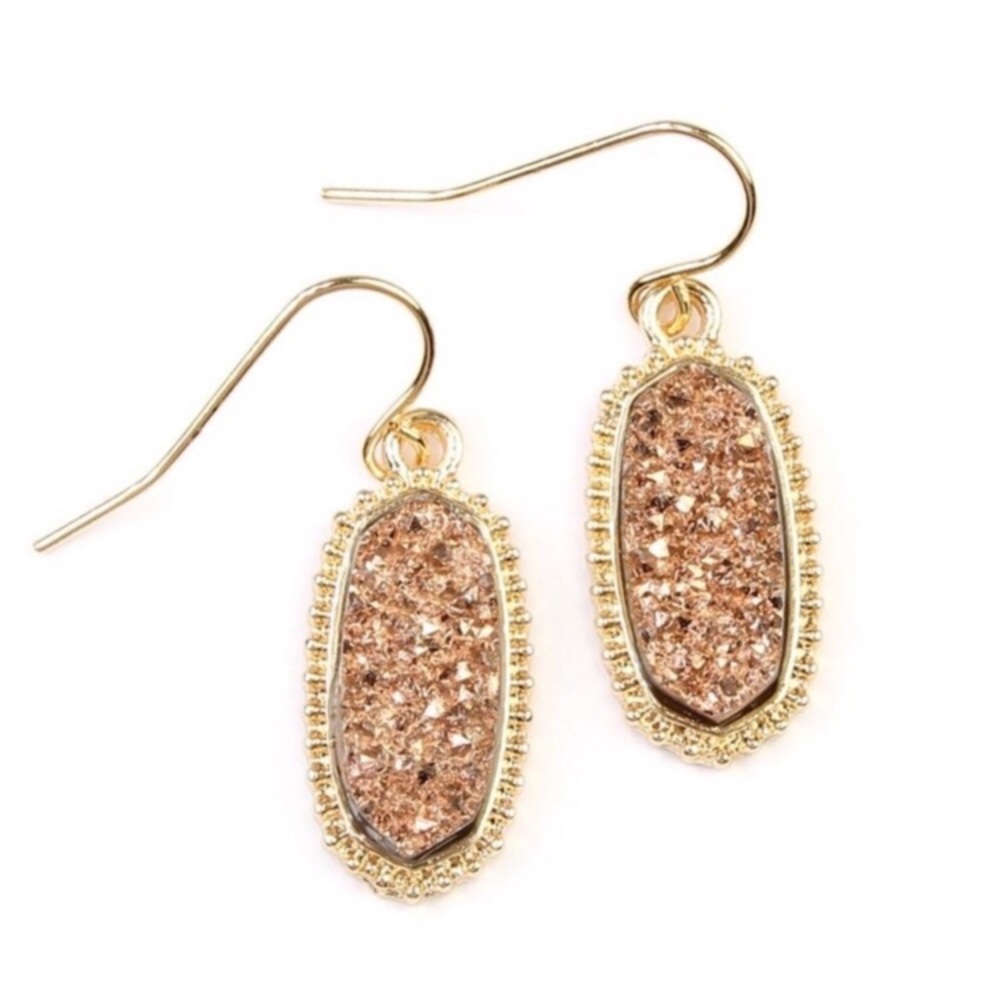 ✨SALE!!!✨LAST1✨5⭐️NEW COPPER COLOR DRUZY DROP EARRINGS